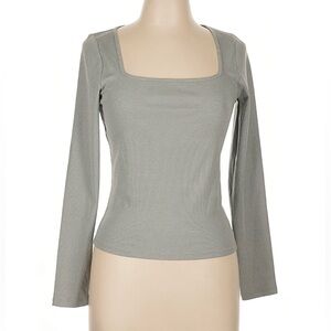 Hollister ribbed square neck long sleeve